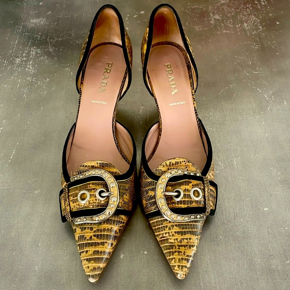 Prada Python Kitten Heels - image 1
